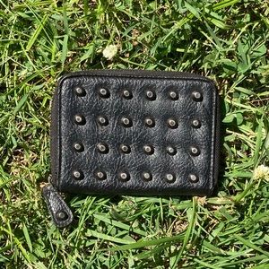 Black studded wallet